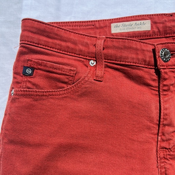Adriano Goldschmied the stevie ankle slim straight leg Rust Size 27R - Picture 2 of 10